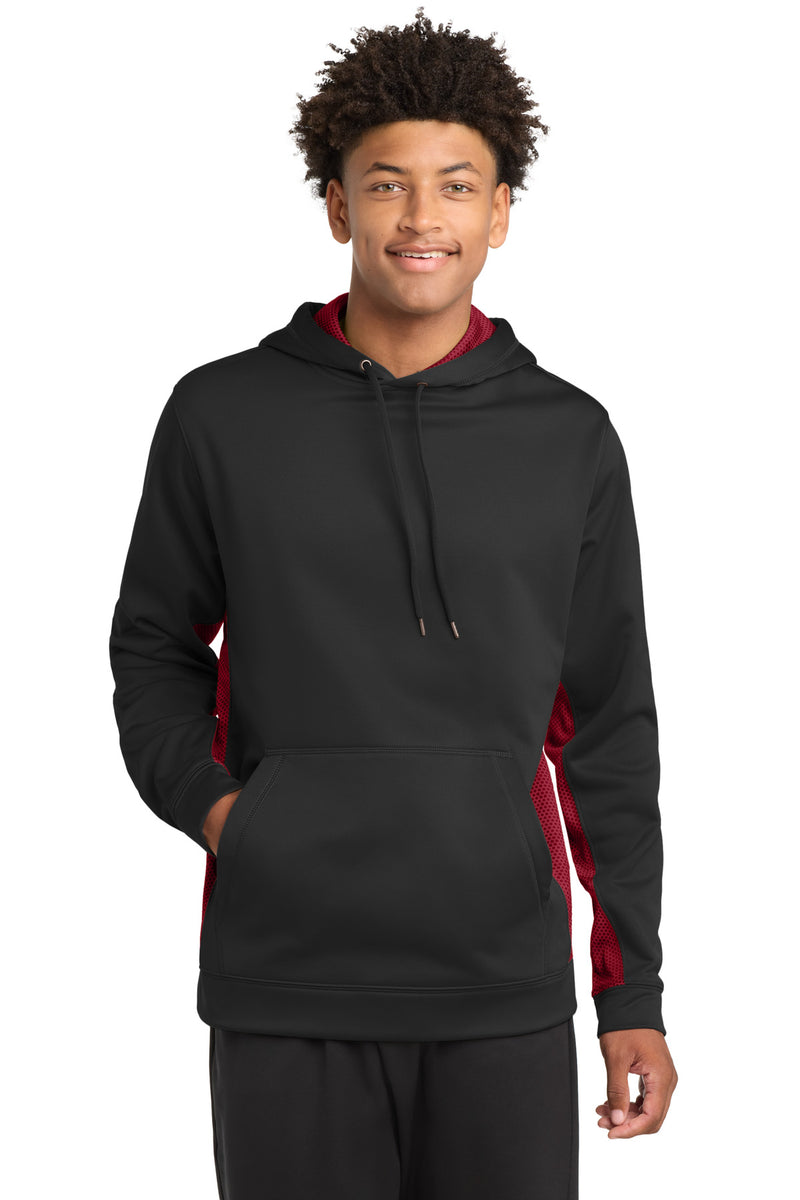 Sport-Tek ®  Sport-Wick ®  CamoHex Fleece Colorblock Hooded Pullover. ST239