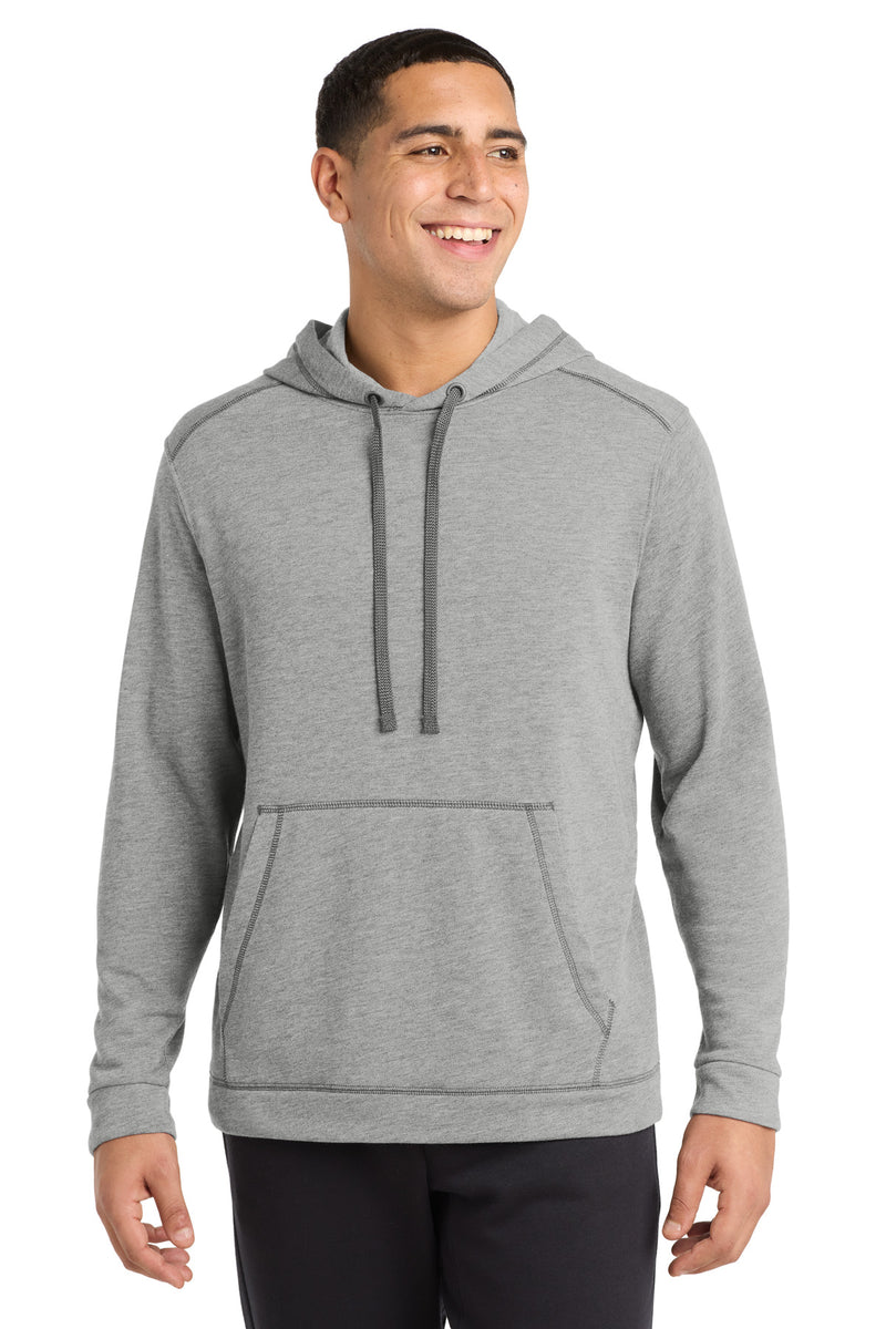 Sport-Tek  ®  PosiCharge  ®  Tri-Blend Wicking Fleece Hooded Pullover. ST296