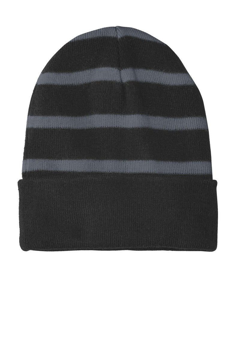 Sport-Tek ®  Striped Beanie with Solid Band. STC31