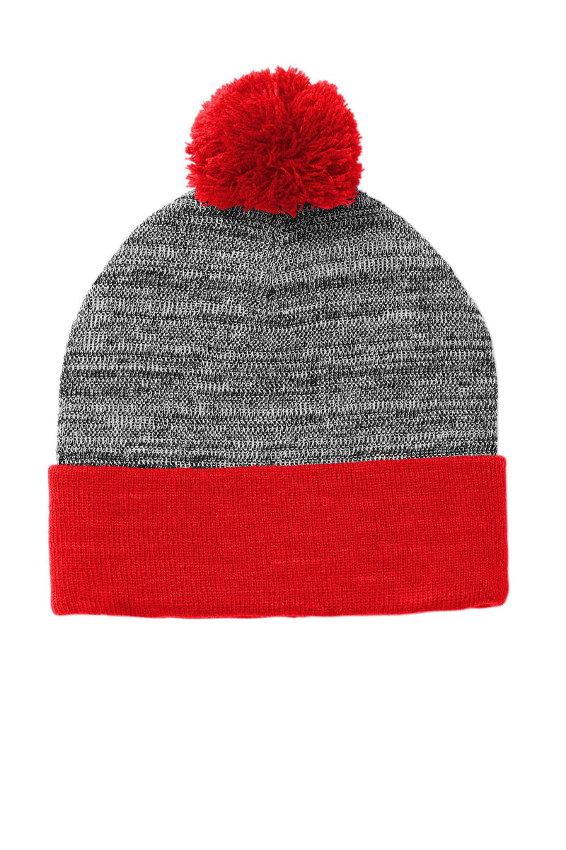 Sport-Tek  ®  Heather Pom Pom Beanie STC41