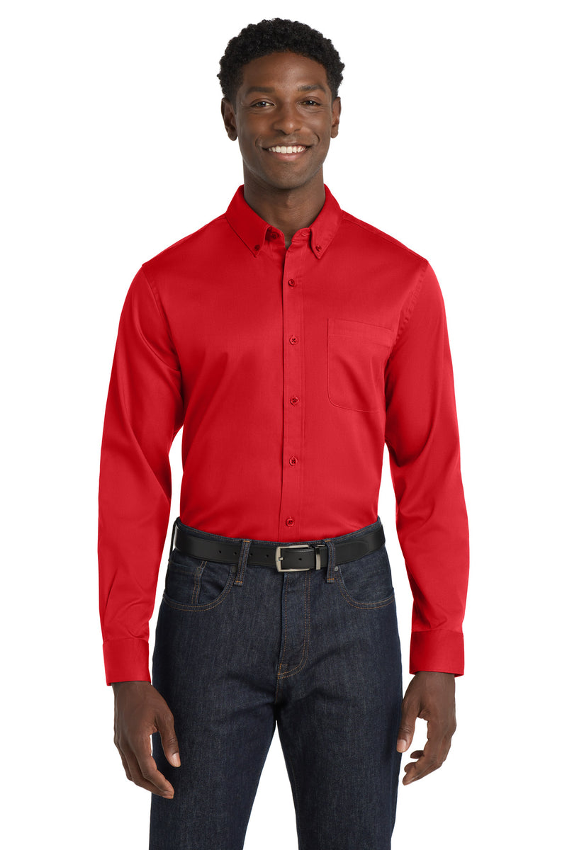 Port Authority ®  Long Sleeve SuperPro React ™  Twill Shirt. W808