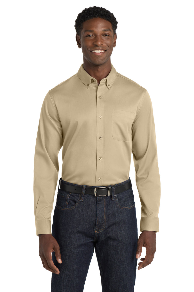 Port Authority ®  Long Sleeve SuperPro React ™  Twill Shirt. W808