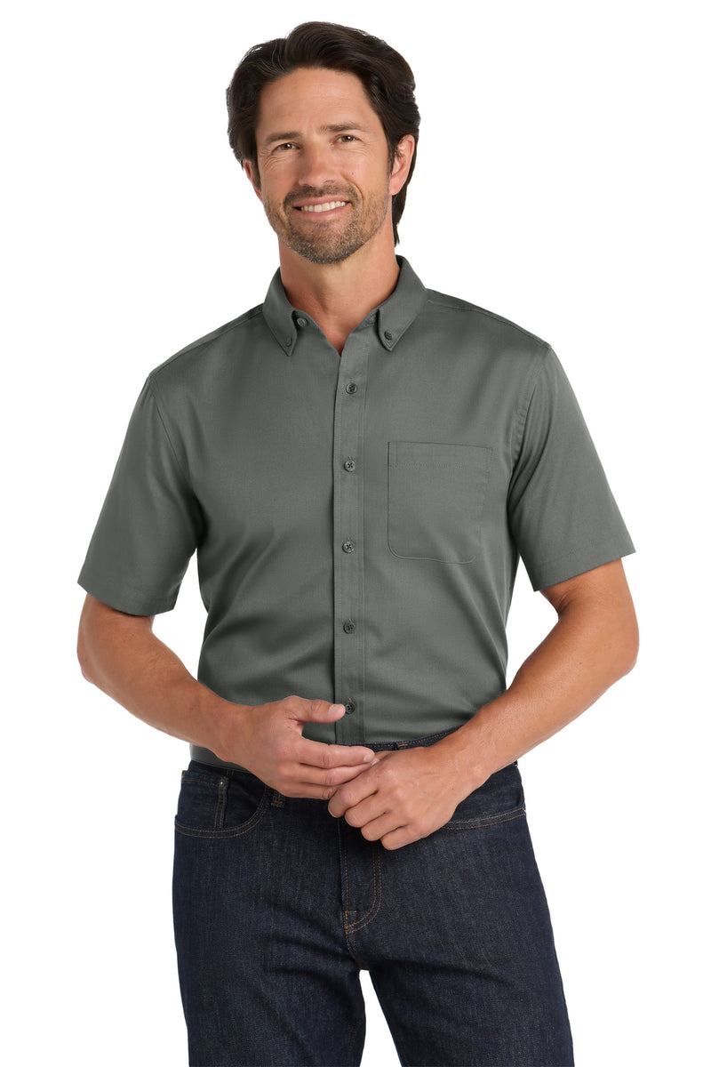Port Authority ®  Short Sleeve SuperPro React ™  Twill Shirt. W809