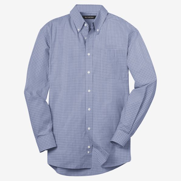 Plaid Pattern Easy Care Long-Sleeve Shirt