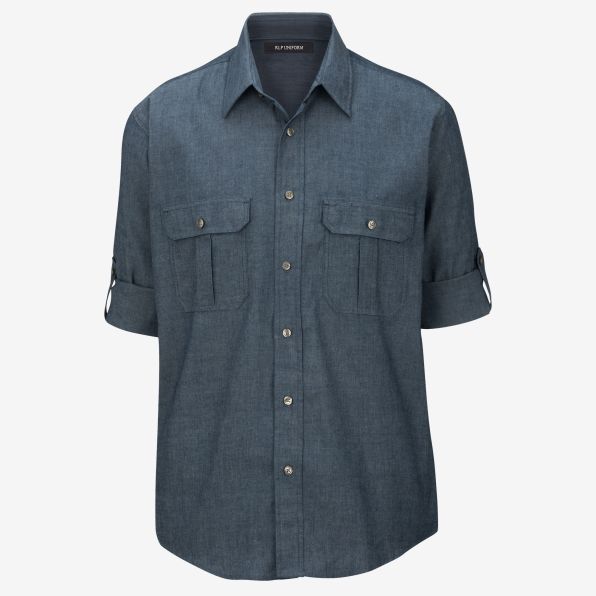 Chambray Roll-Up Sleeve Shirt
