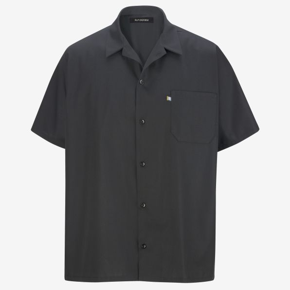 Button Front Short-Sleeve Kitchen Shirt