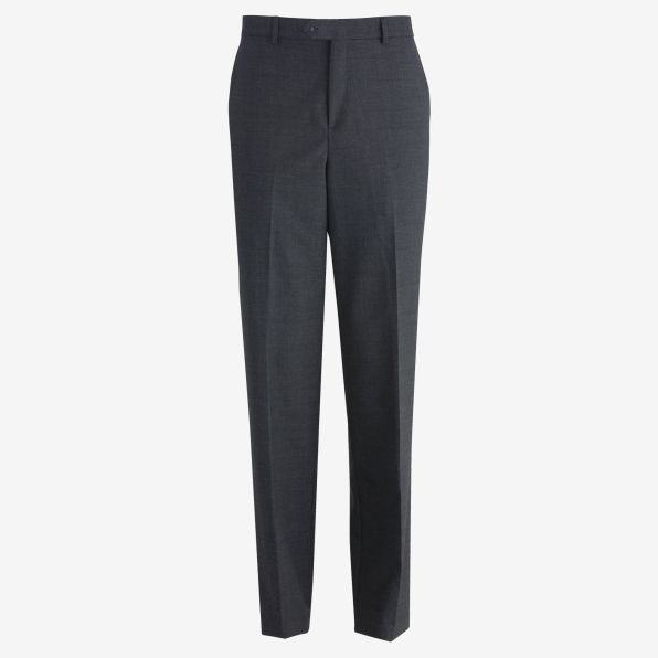 Washable Stretch Wool Blend Flat-Front Suit Pant