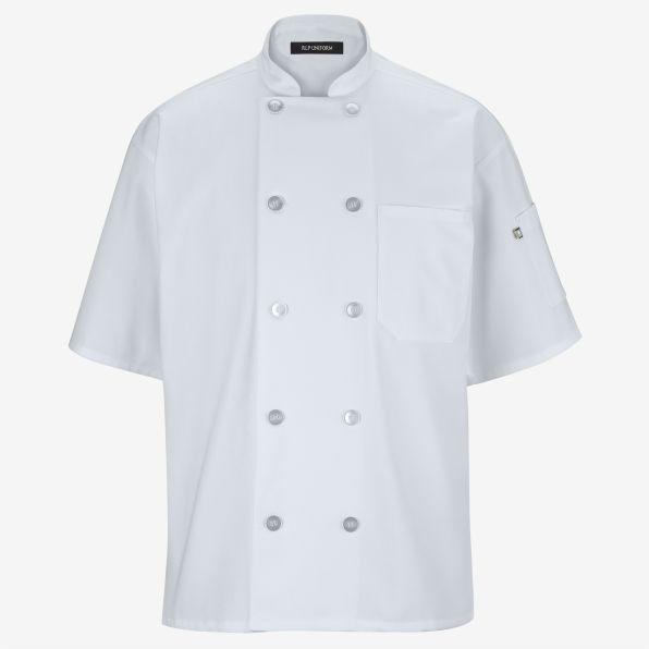 10 Button Short-Sleeve Chef Coat