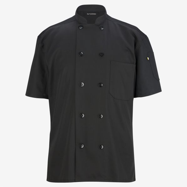 10 Button Mesh Back Short-Sleeve Chef Coat