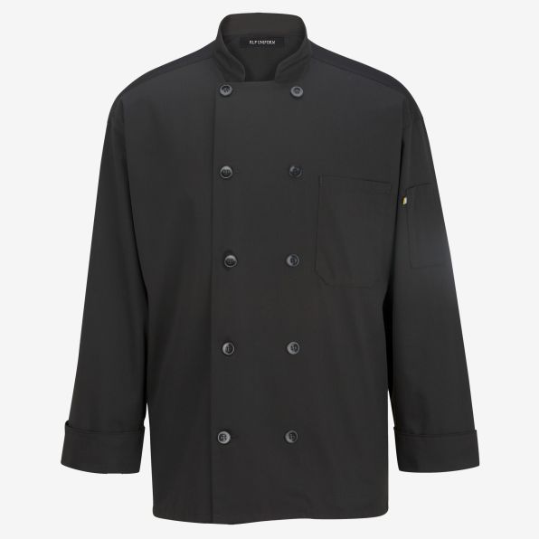 10 Button Mesh Back Long-Sleeve Chef Coat