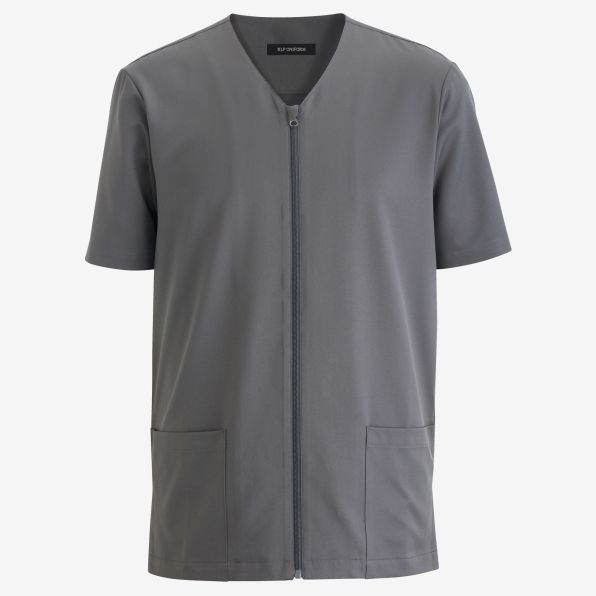 Stretch Zip-Front Smock