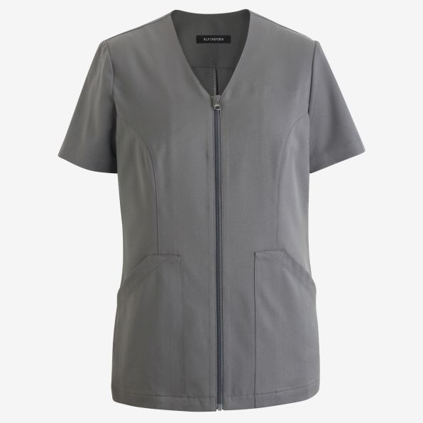 Stretch Zip-Front Smock