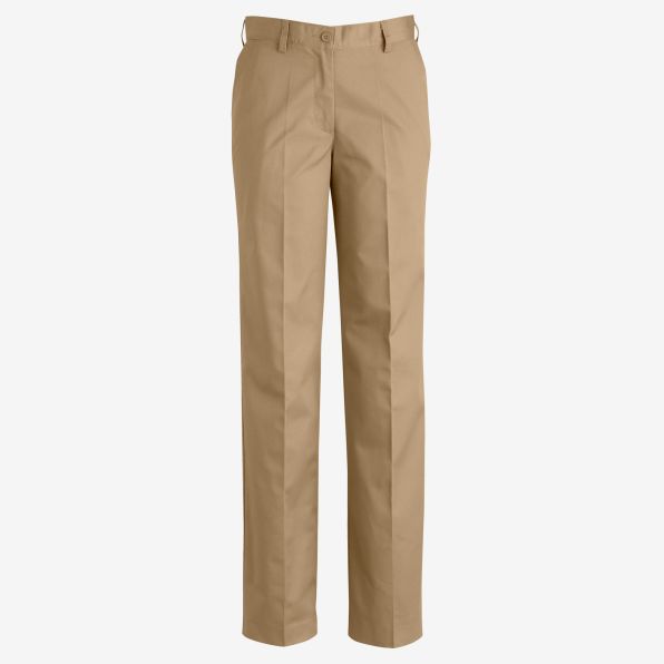 Easy-Fit Casual Chino Flat-Front Pant