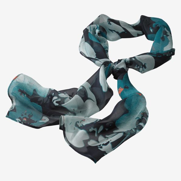 Spatter Floral Chiffon Scarf