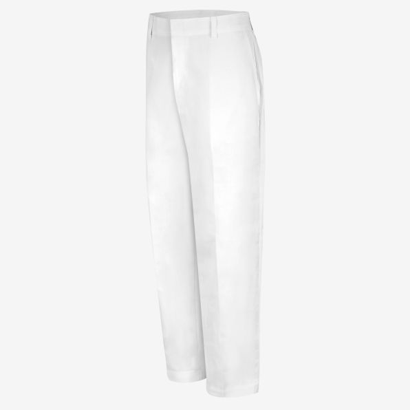 No-Button Flat-Front Work Pant