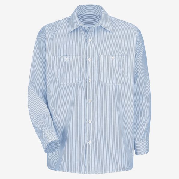 Long-Sleeve Industrial Stripe Work Shirt