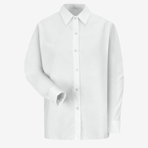 Long-Sleeve Gripper-Front Pocketless Work Shirt