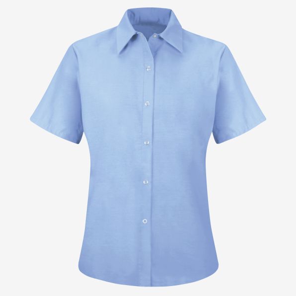 Short-Sleeve Gripper-Front Pocketless Work Shirt