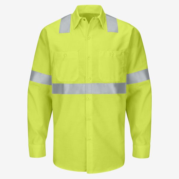 Hi-Visibility Long-Sleeve Ripstop Work Shirt