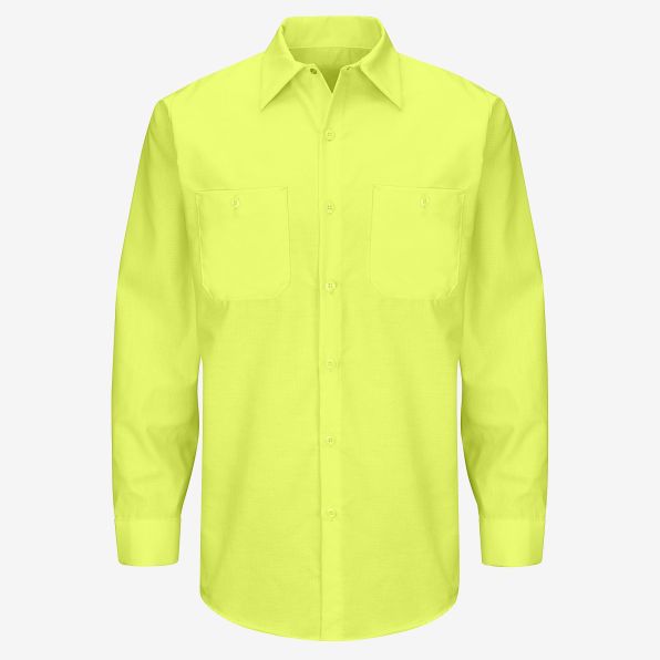 Enhanced Visibility Long-Sleeve Ripstop Work Shirt
