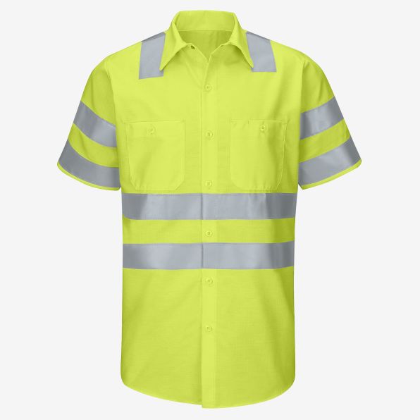 Hi-Visibility Short-Sleeve Ripstop Work Shirt