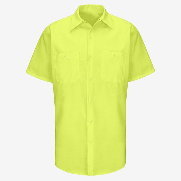 Enhanced Visibility Short-Sleeve Ripstop Work Shirt