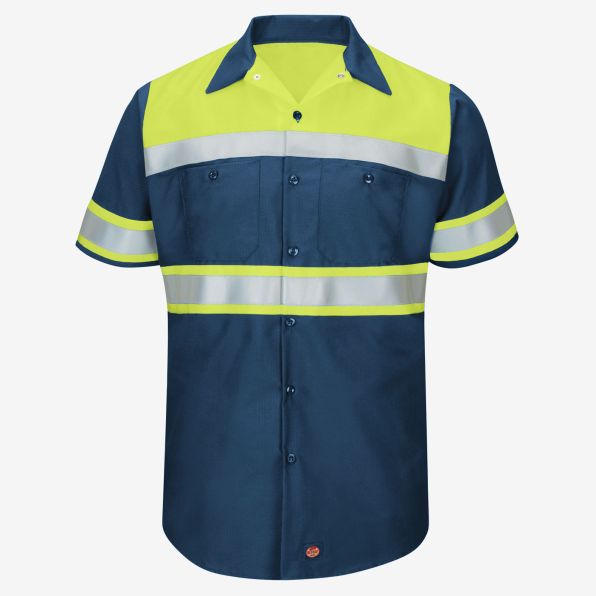Hi-Visibility Short-Sleeve Ripstop Work Shirt