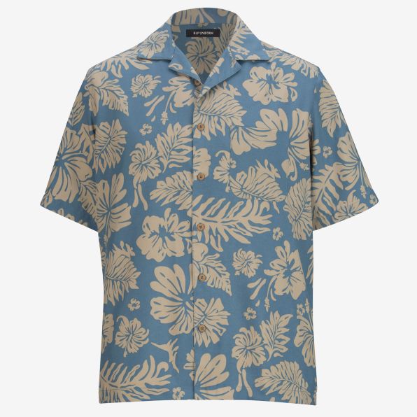Hibiscus Two-Color Camp Shirt