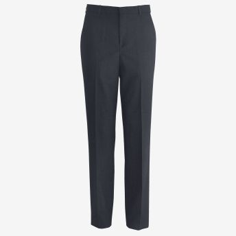 Washable Microfiber Tailored Flat-Front Suit Pant