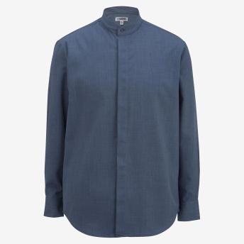 Mens Batiste Banded Collar Shirt
