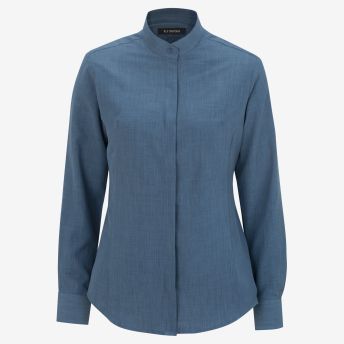 Easy-Care Performance Fly-Front Banded Collar Shirt