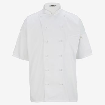 12 Button Short Sleeve Chef Coat With Mesh