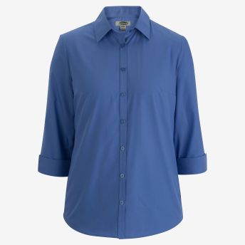 Ladies Essential Broadcloth Shirt 3/4 Sleeve