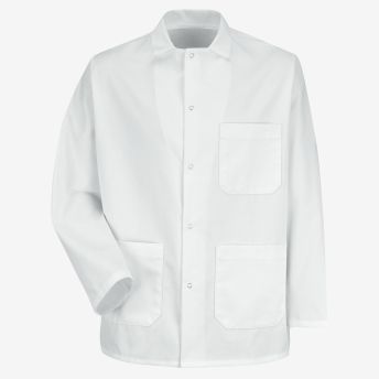 Gripper-Front Short Butcher Coat