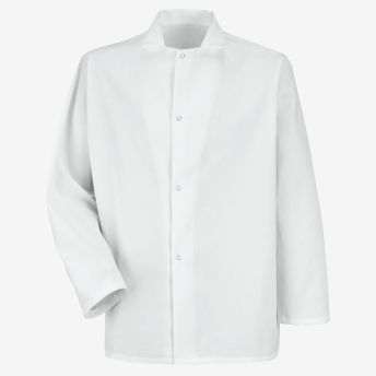 Gripper-Front No-Pocket Short Butcher Coat