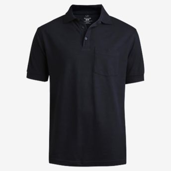 Blended Pique Short Sleeve Polo With Pocket
