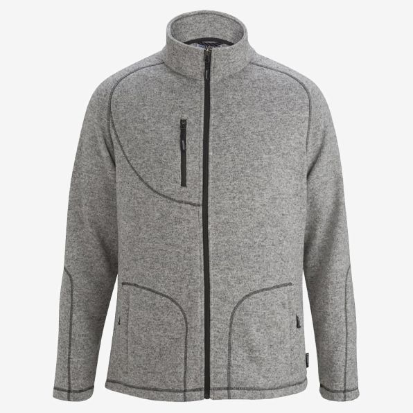 Mens Sweater Knit Fleece Jacket