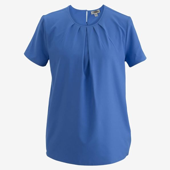 Ladies Jewel Neck Ss Blouse