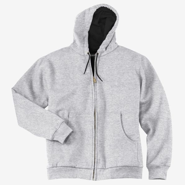 Heavyweight Full-Zip Hooded Thermal-Lined Sweatshirt