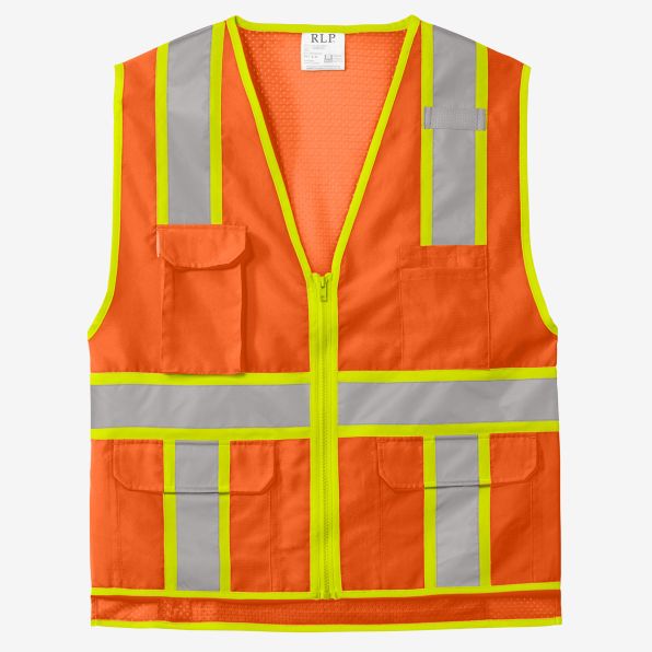 High Visibility Two-Tone Zippered Vest