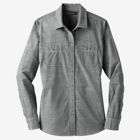 Slub Chambray Long-Sleeve Shirt