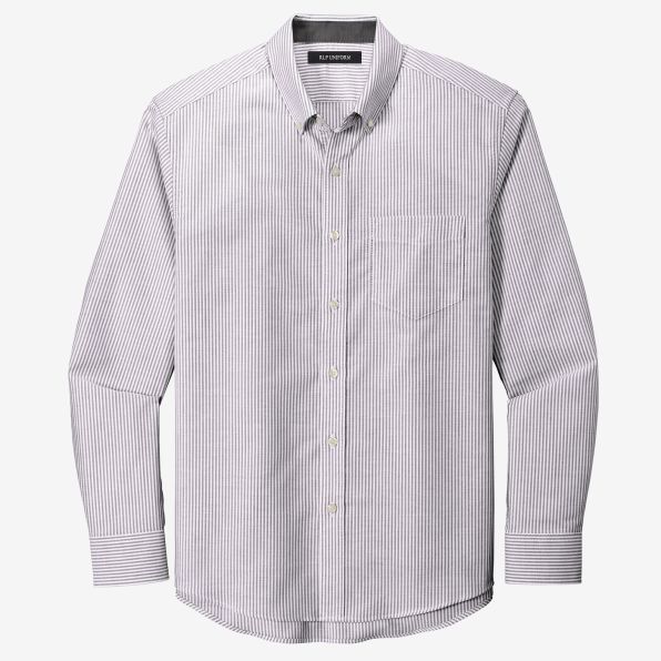 SuperPro Long-Sleeve Stripe Oxford Shirt