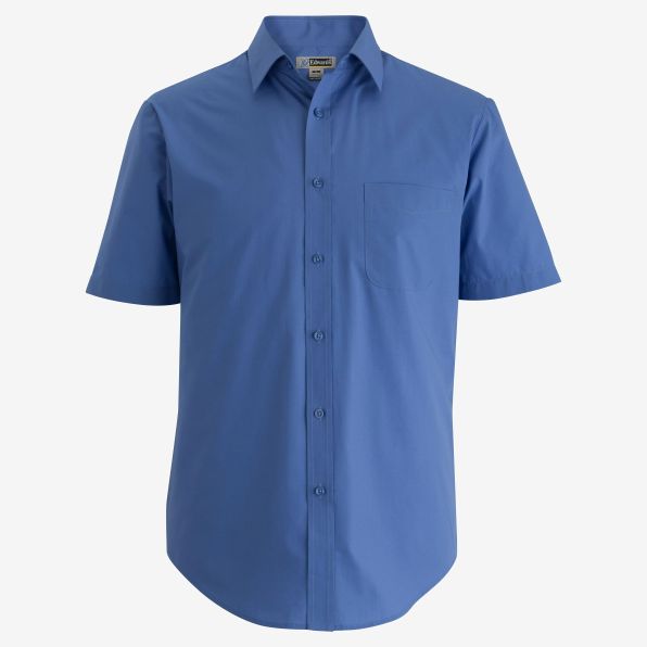 Mens Essential Broadcloth Shirt Short Sleeve