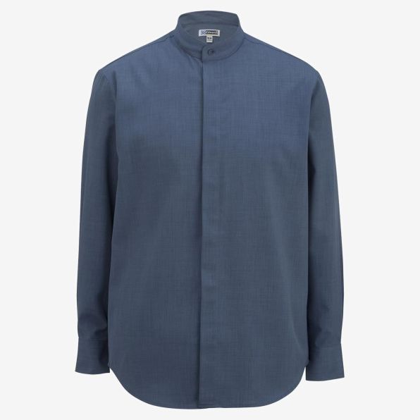 Mens Batiste Banded Collar Shirt