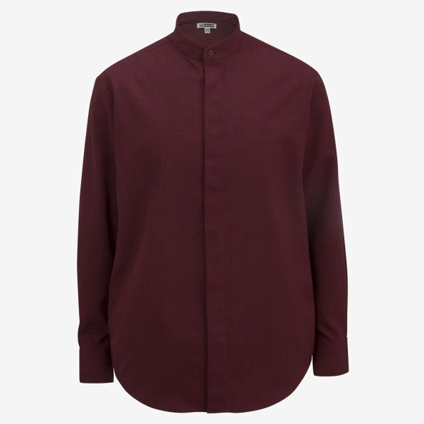 Mens Batiste Banded Collar Shirt