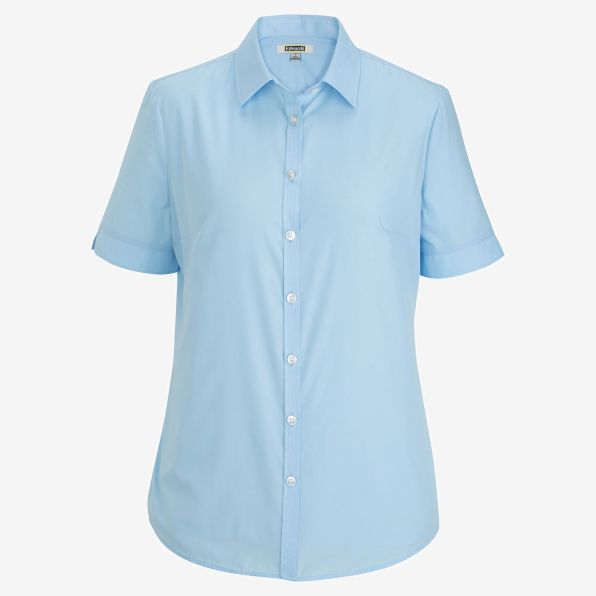 Ladies Essential Broadcloth Shirt Short Sleeve