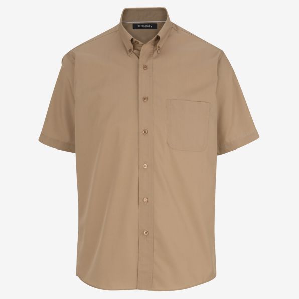 Cotton Plus Short-Sleeve Twill Shirt