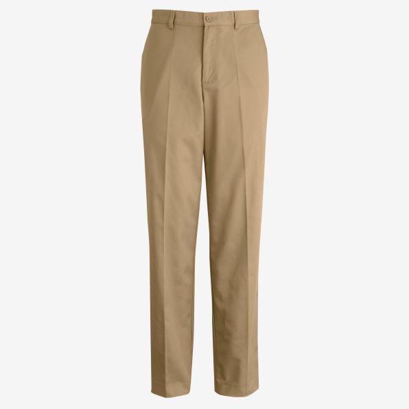 Easy-Fit Casual Chino Flat-Front Pant