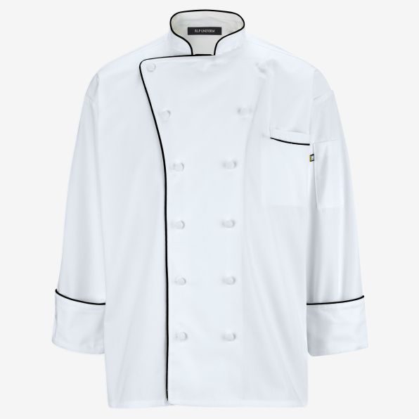 10 Button Trimmed Classic Long-SleeveChef Coat