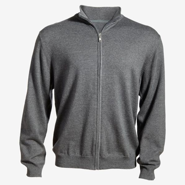 Full-Zip Fine Gauge Sweater